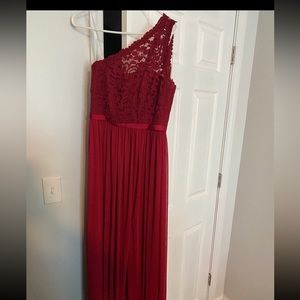 David’s bridal one shoulder bridesmaid dress